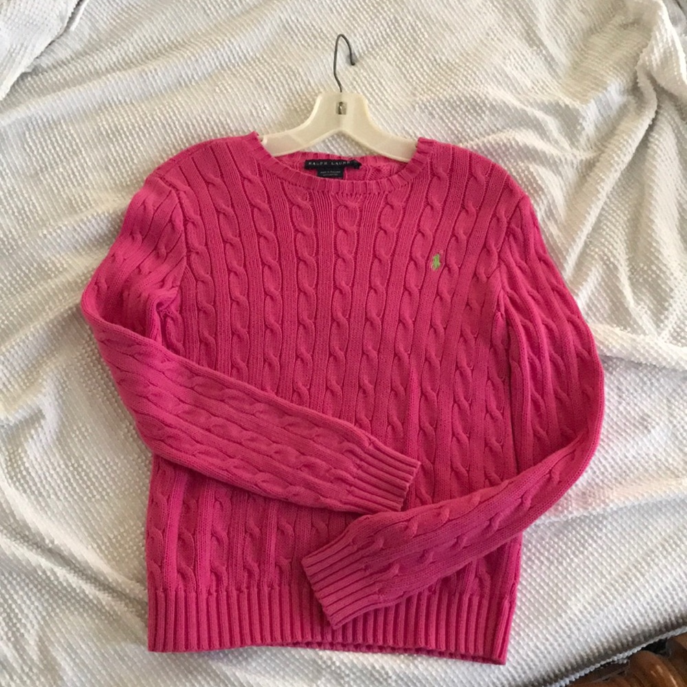 Ralph Lauren cable knit scoop neck sweater